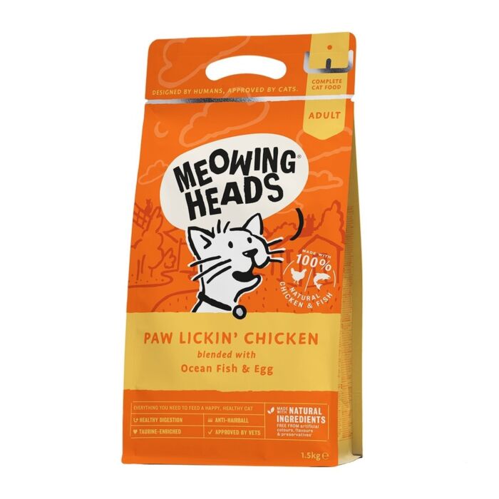 Meowing Heads 幼貓乾糧 - 全天然系列 - 雞肉魚肉配方 1.5kg