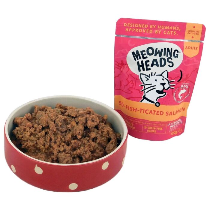 Meowing Heads Cat Pouch - Grain Free - Salmon 100g
