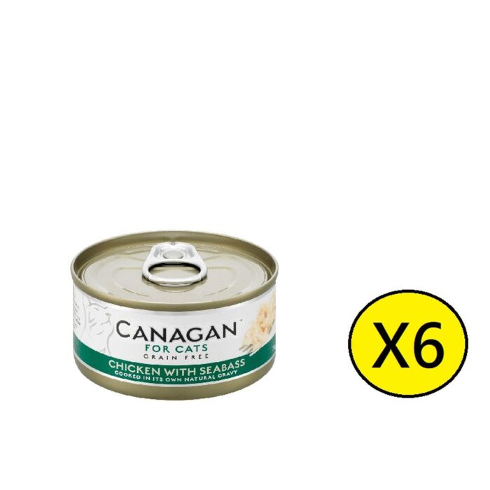 Canagan (原之選) 天然無穀物貓糧罐頭 - 雞肉伴鱸魚 75g