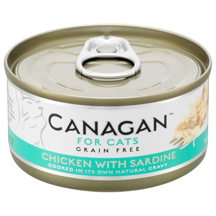 Canagan (原之選) 天然無穀物貓糧罐頭 - 雞肉伴沙丁魚 75g