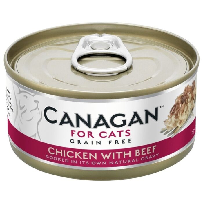 Canagan (原之選) 天然無穀物貓糧罐頭 - 雞肉牛肉 75g