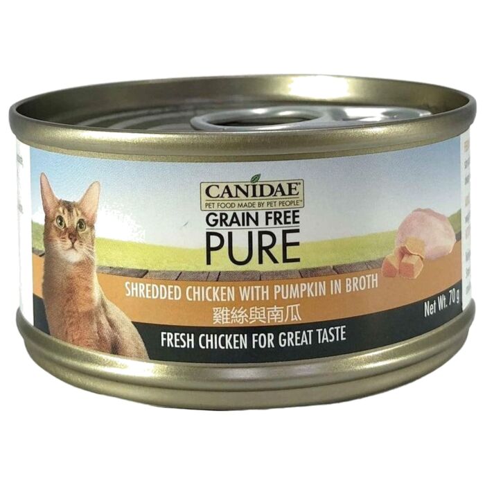 Canidae Wet Cat Food - Pure Shredded Chicken with Pumpkin in broth 70g