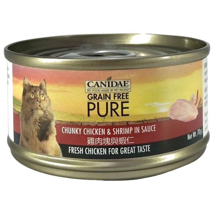 Canidae Wet Cat Food - Pure Chunky Chicken & Shrimp in sauce 70g
