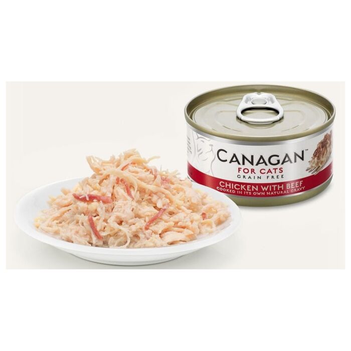 Canagan (原之選) 天然無穀物貓糧罐頭 - 雞肉牛肉 75g
