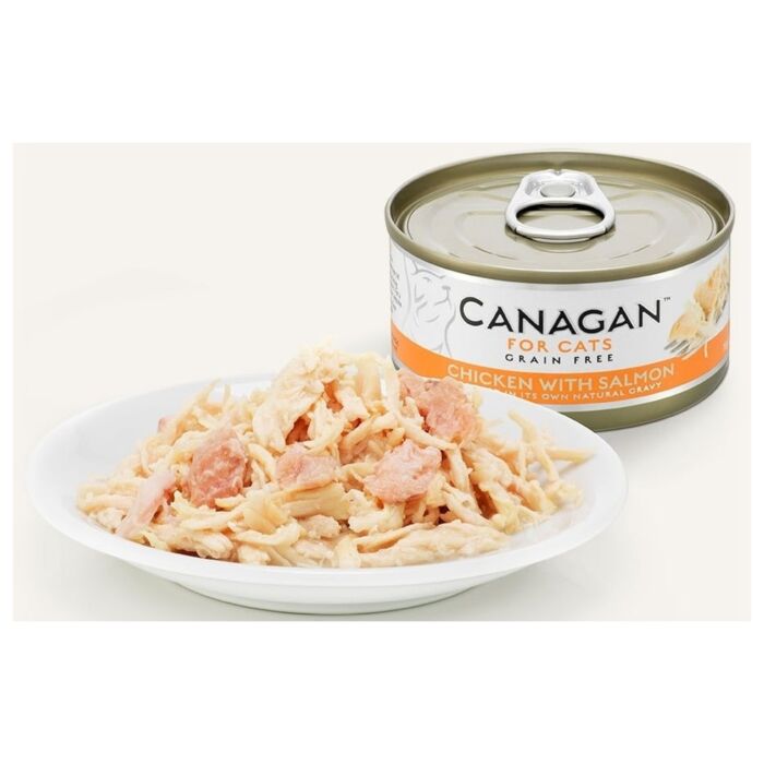 Canagan (原之選) 天然無穀物貓糧罐頭 - 雞肉伴三文魚 75g