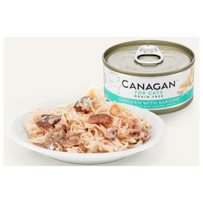 Canagan (原之選) 天然無穀物貓糧罐頭 - 雞肉伴沙丁魚 75g