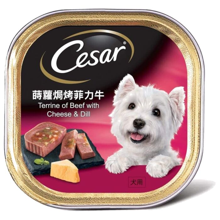 Cesar西莎狗濕糧 - 香草蔬菜系列 - 蒔蘿焗烤菲力牛 100g