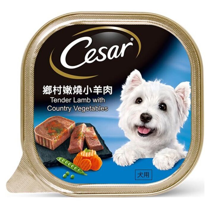 Cesar西莎狗濕糧 - 料理系列 - 野菜羊仔肉 100g