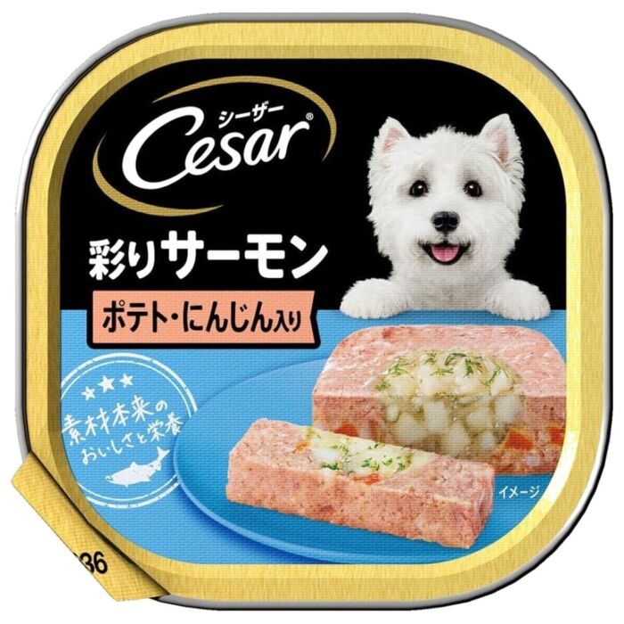 Cesar西莎狗濕糧 - 料理系列 - 薯仔紅蘿蔔三文魚 100g