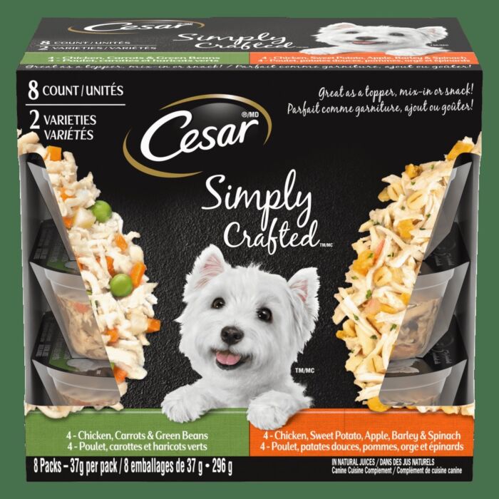 Cesar Dog Wet Food - Naturally Crafted - Chicken with Carrots and Green Beans 85g