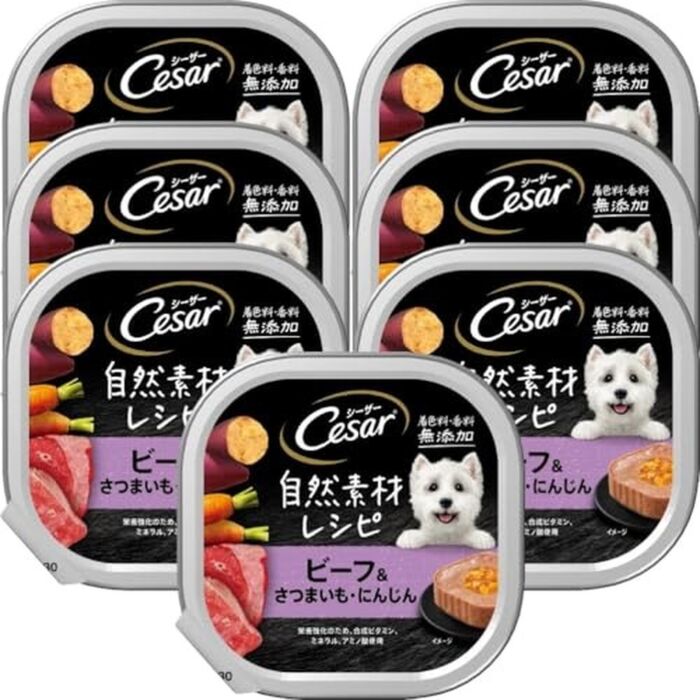 Cesar西莎狗濕糧 - 自然素材系列 - 澳洲牛肉與蔬菜 (甜蕃薯+紅蘿蔔) 85g