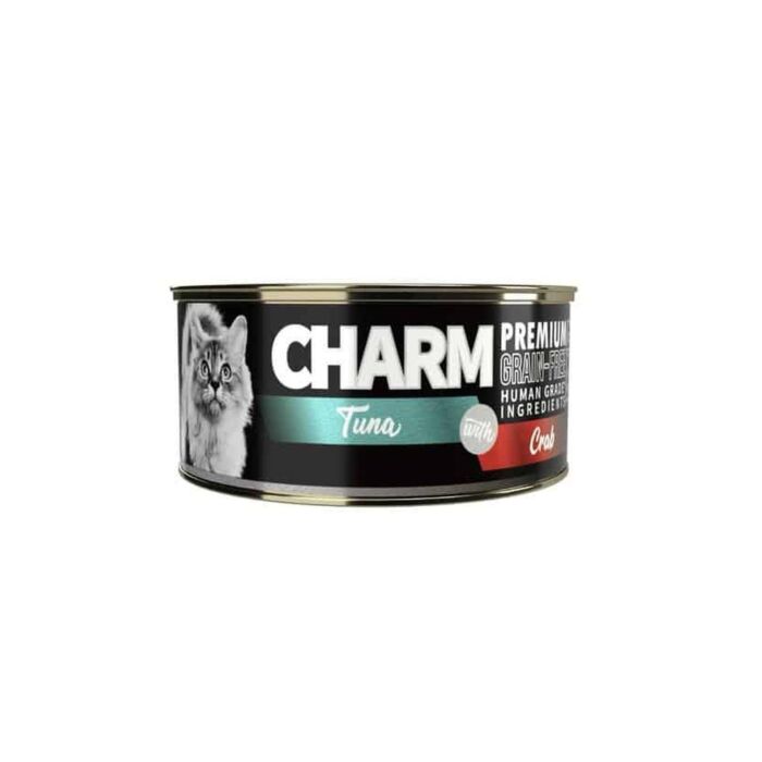 CHARM 無穀物貓濕糧 - 濃湯吞拿魚伴蟹肉 80g