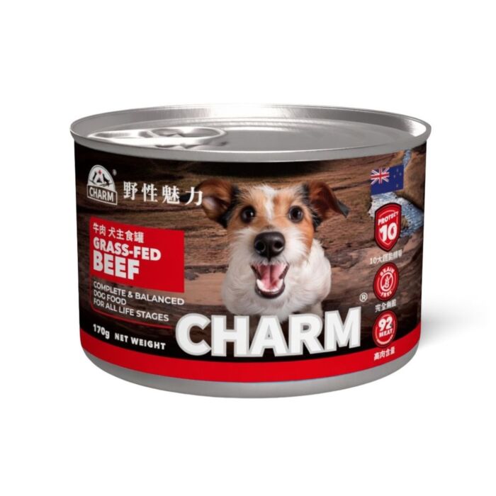 CHARM 狗主食罐頭 - 超能精華 無穀物草飼牛配方