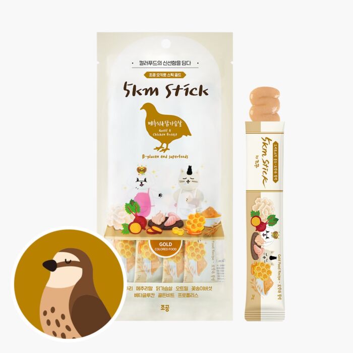 Chogong Cat Treat (Gold) - 5km Stick - Quail 4x14g