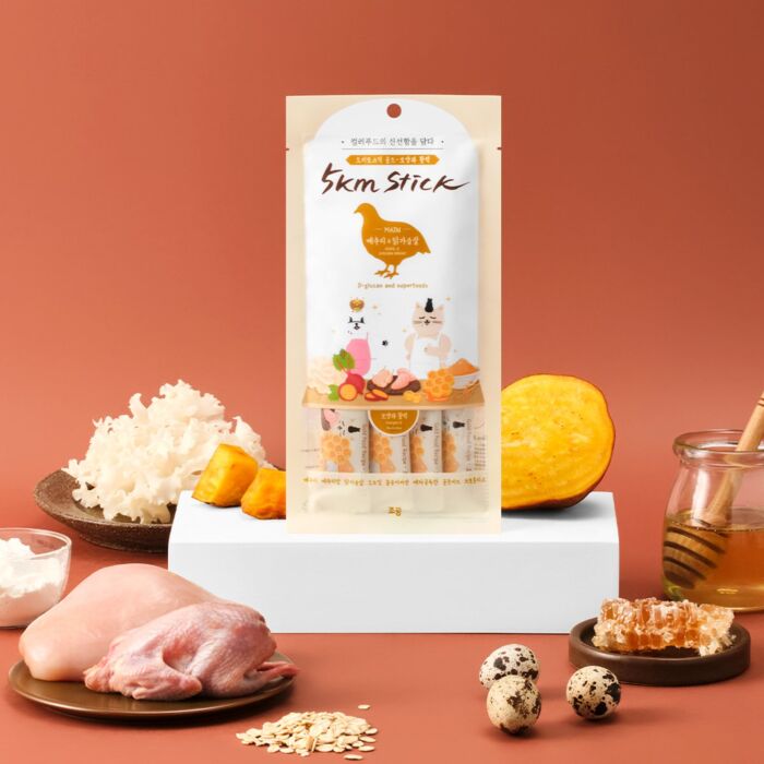 Chogong Cat Treat (Gold) - 5km Stick - Quail 4x14g