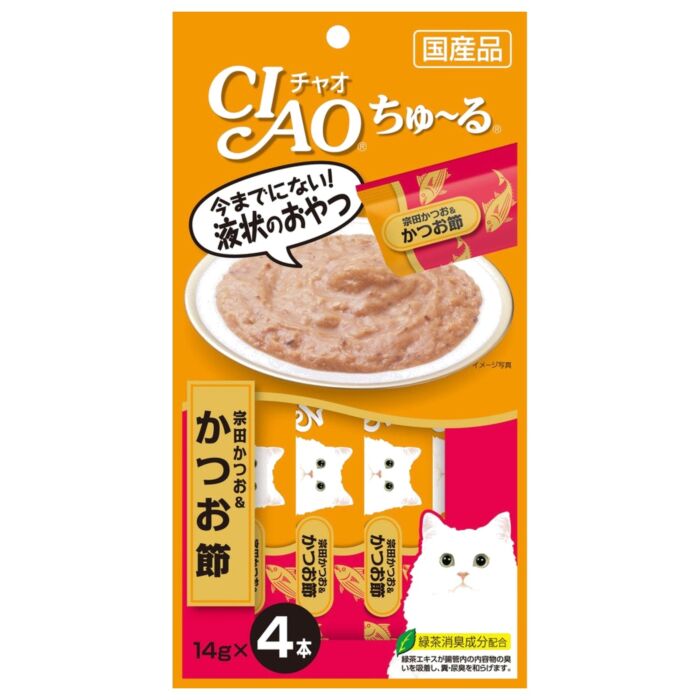 CIAO 日本貓小食(4SC-75) - 宗田鰹+木魚醬 (14g x4)