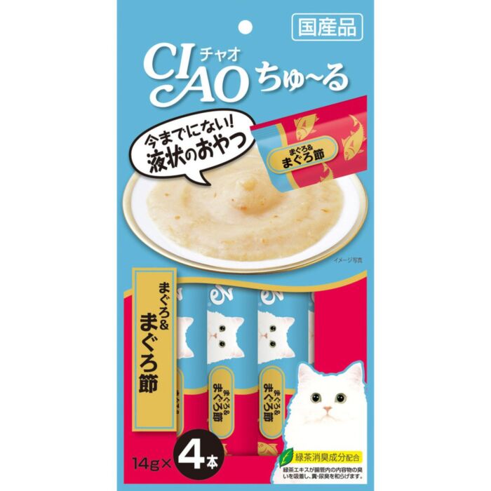 CIAO 日本貓小食(SC-141) - 吞拿魚+吞拿魚醬 (14g x4)