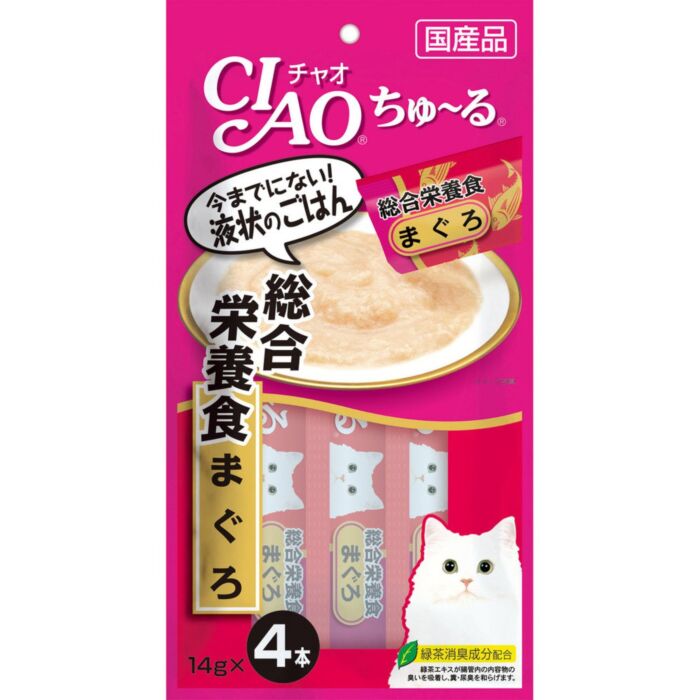 CIAO 日本貓小食(SC-147) - 綜合營養食配方-吞拿魚醬 (14g x4)