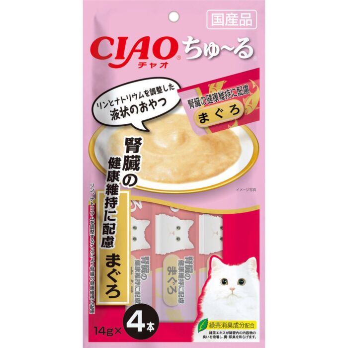 CIAO 日本貓小食(SC-157) - 腎臟健康配方- 吞拿魚醬 (14g x4)