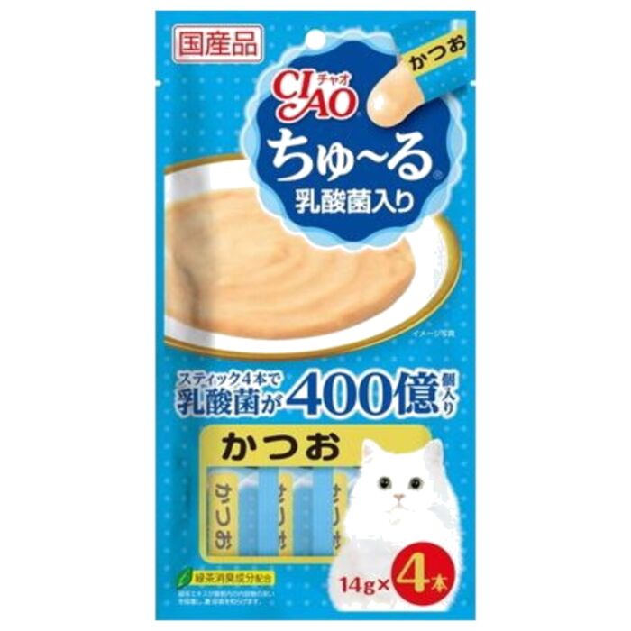 CIAO 日本貓小食(SC-232) - 鰹魚醬 (乳酸菌) (14g x4)