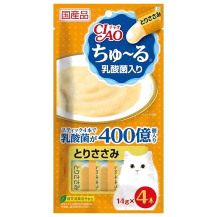 CIAO Cat Treat (SC-233) - Churu Chicken Puree (with probiotics) (14gx4)