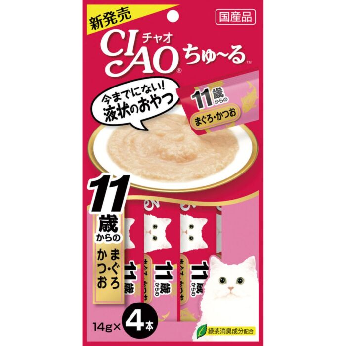CIAO 日本老貓小食(SC-74) - 吞拿魚+鰹魚醬 (14g x4)