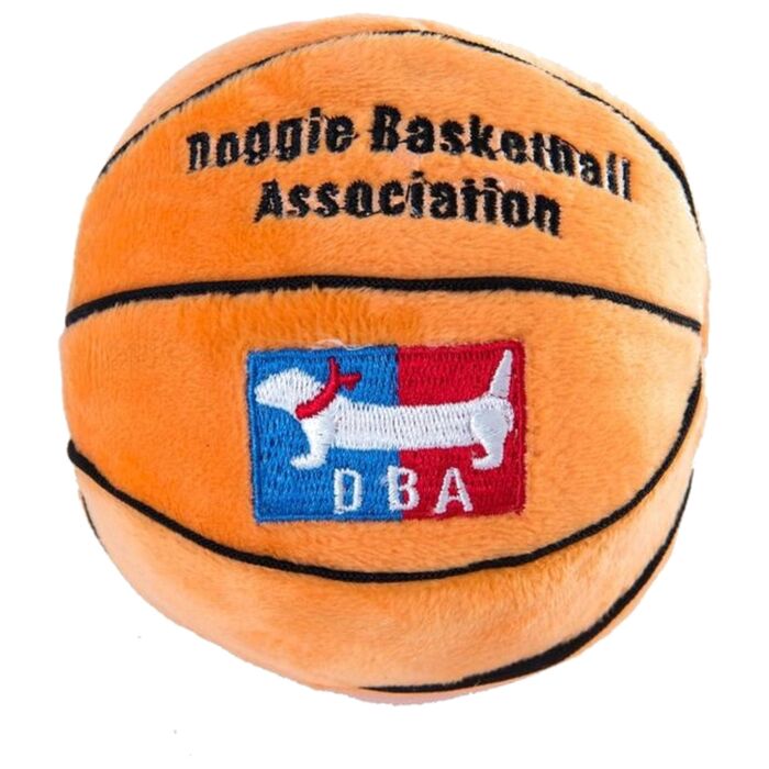Doggie Goodie Dog Plush Toy With Squeaker - Basketball