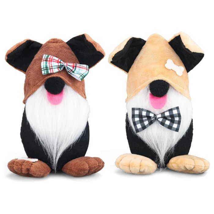 Doggie Goodie Dog Plush Toy With Squeaker - Gnome