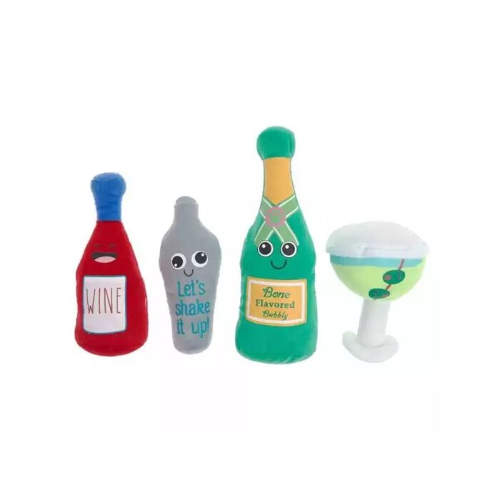 Doggie Goodie Dog Plush Toy With Squeaker - Malibu Cocktail
