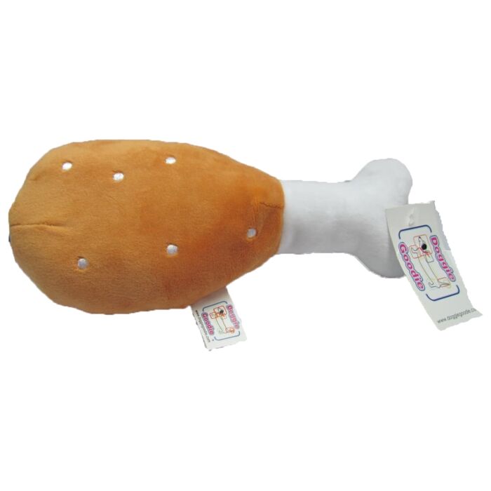 Doggie Goodie 狗狗毛絨發聲玩具 - 雞腿