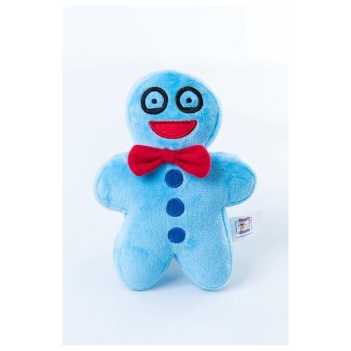 Doggie Goodie Dog Plush Toy With Squeaker - Gingerbread Buddies The Tired Guy Blue