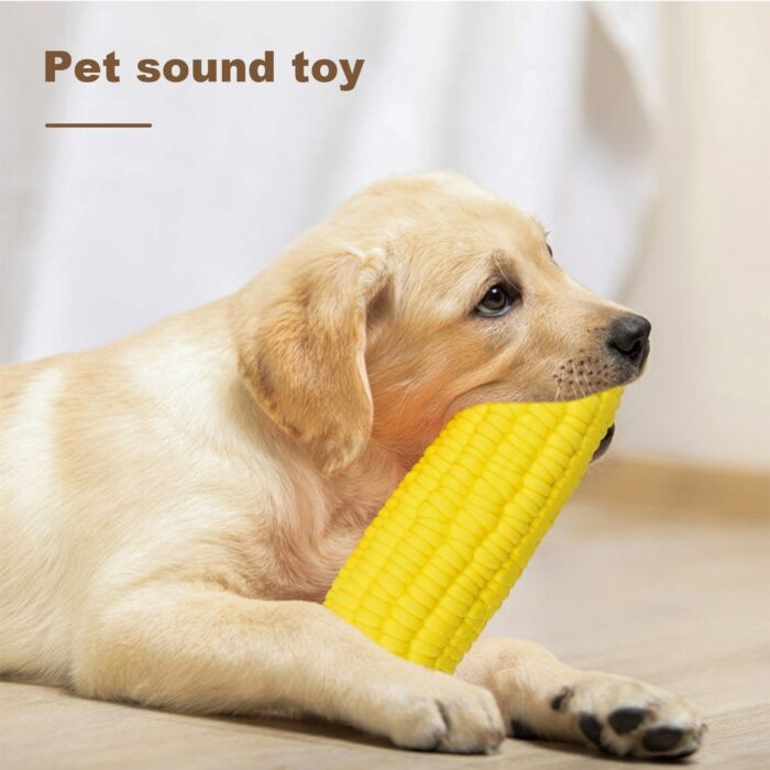 Doggie Goodie Dog Plush Toy With Squeaker - Corn Dog