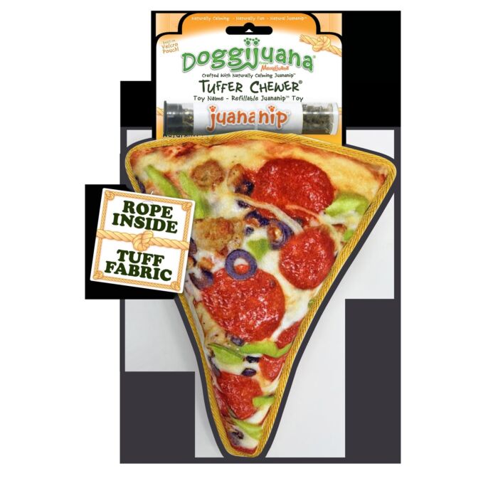 Doggie Goodie Dog Plush Toy With Squeaker - Dogmino Pizza