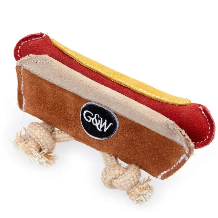 Doggie Goodie Dog Plush Toy With Squeaker - New York Hotdog