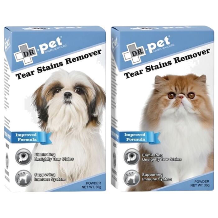 DR.pet Tear Stains Remover Powder - Natural Cranberry & Marshmallow Root for Dogs & Cats 30g