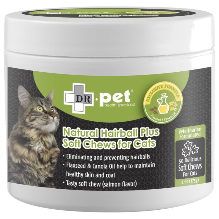 DR. pet 去毛球天然肉粒 - 減少毛球促進光澤毛髮 (貓咪專用) 50粒