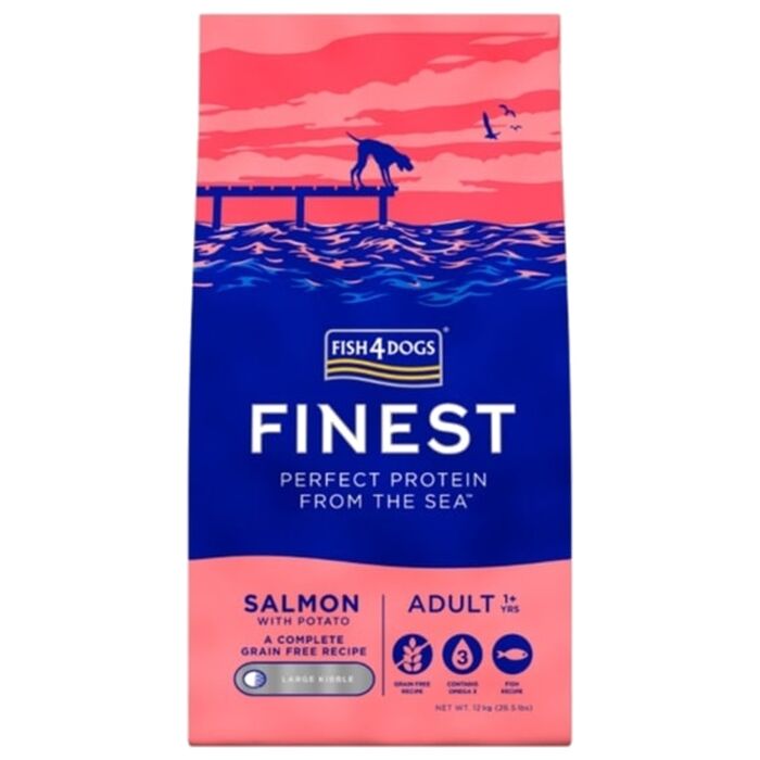 Fish4Dogs Finest Dog Food - Large Bites - Salmon