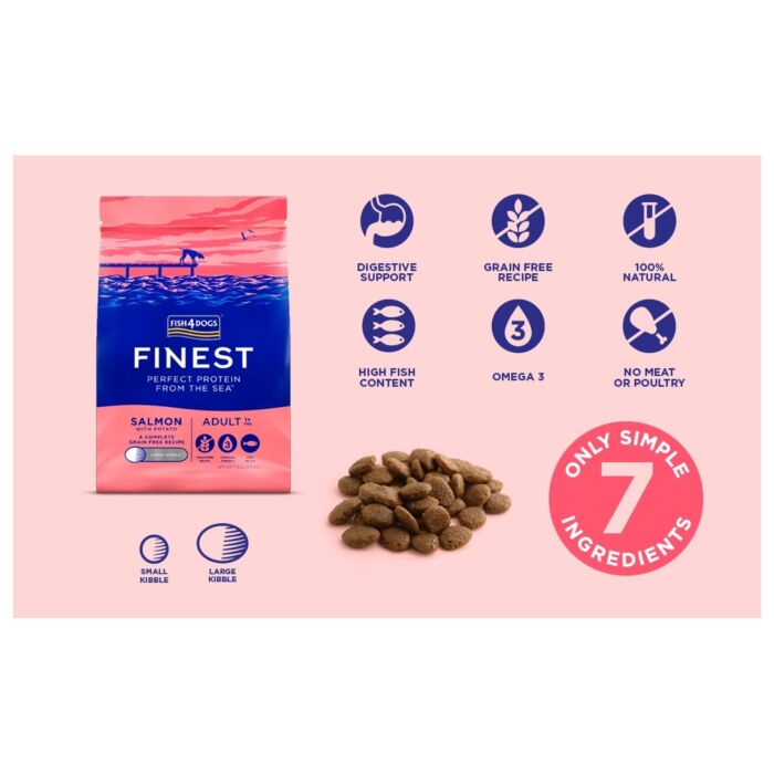 Fish4Dogs Finest Dog Food - Large Bites - Salmon
