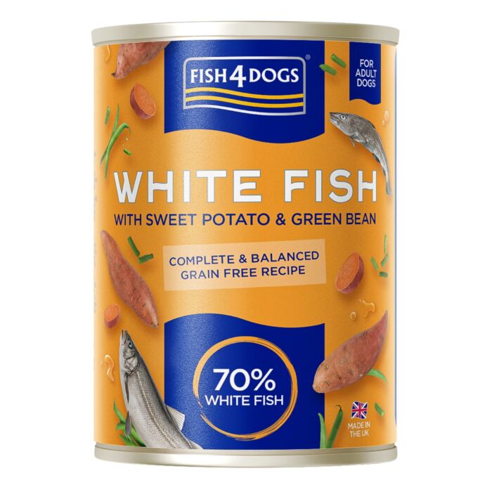 Fish4Dogs 狗主食罐頭 - 無穀物深海魚甜薯青豆 395g