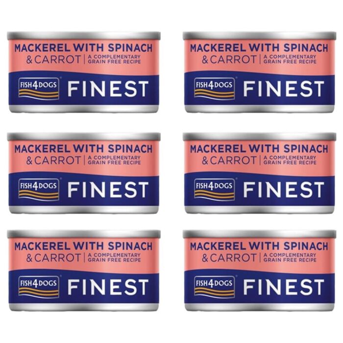 Fish4Dogs Dog Wet Food - Finest Mackerel With Spinach & Carrot 85g