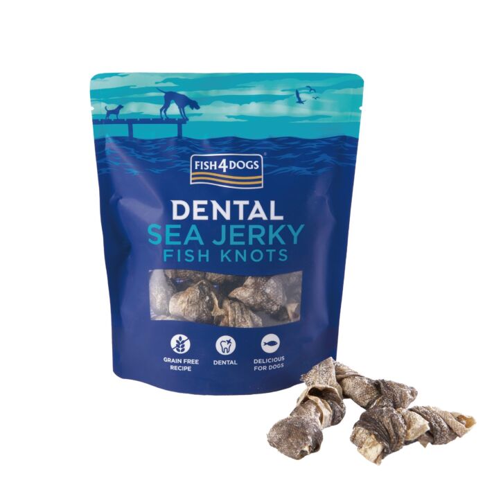 Fish4Dogs Dog Dental Treat - Sea Jerky Fish Knots 100g