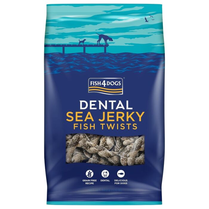 Fish4Dogs Dog Dental Treat - Sea Jerky Fish Strips 100g