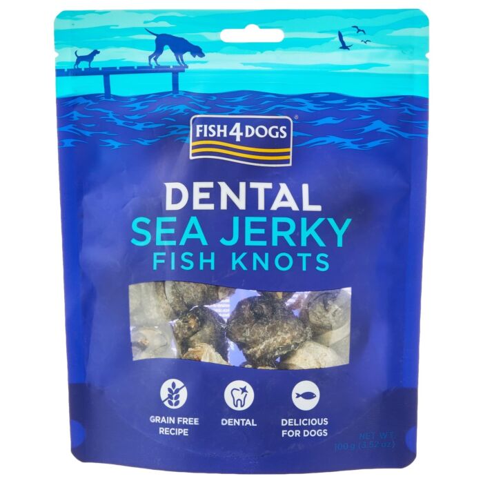 Fish4Dogs Dog Dental Treat - Sea Jerky Fish Strips 100g
