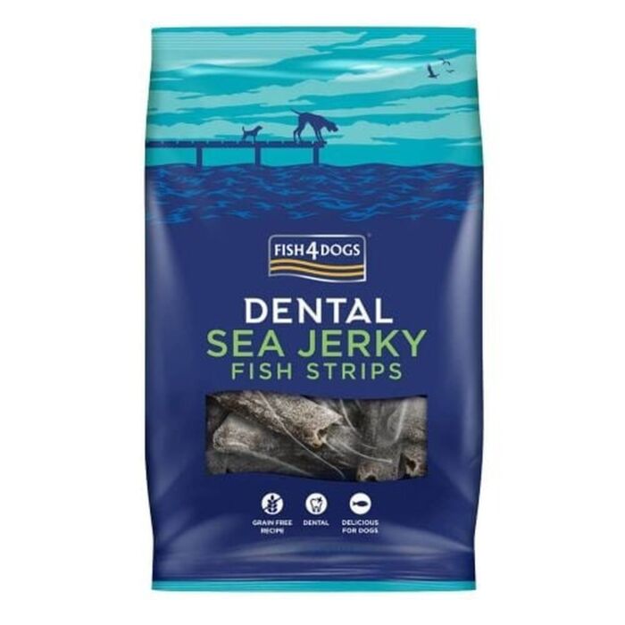 Fish4Dogs Dog Dental Treat - Sea Jerky Fish Strips 100g