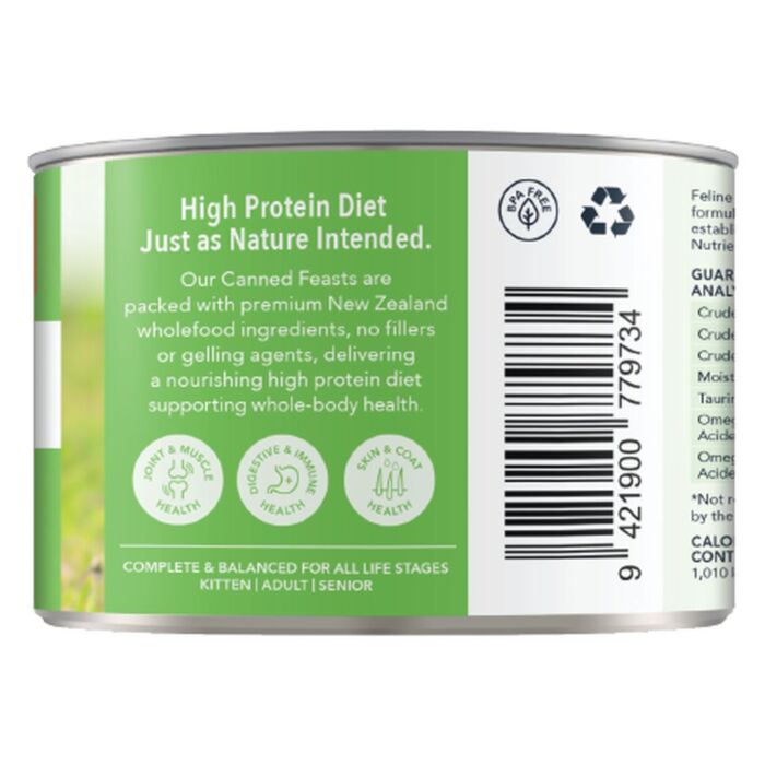 Feline Natural無穀物主食貓罐頭 - 雞肉及羊肉配方