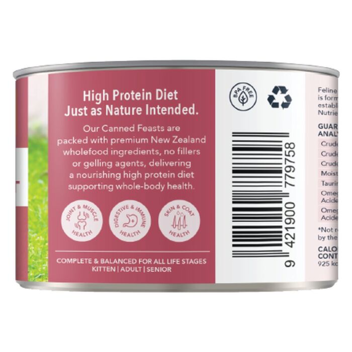 Feline Natural無穀物主食貓罐頭 - 雞肉及鹿肉