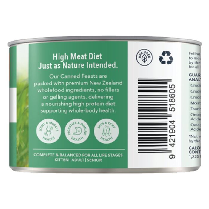 Feline Natural Cat Can Food - Grain Free - Lamb Feast