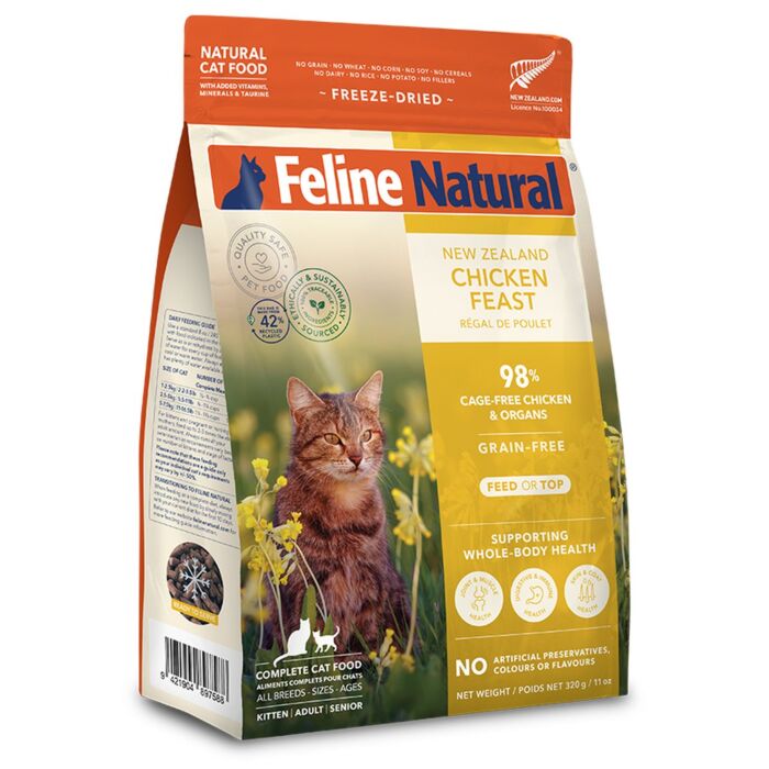 Feline Natural Freeze Dried Cat Food - Chicken Feast 320g