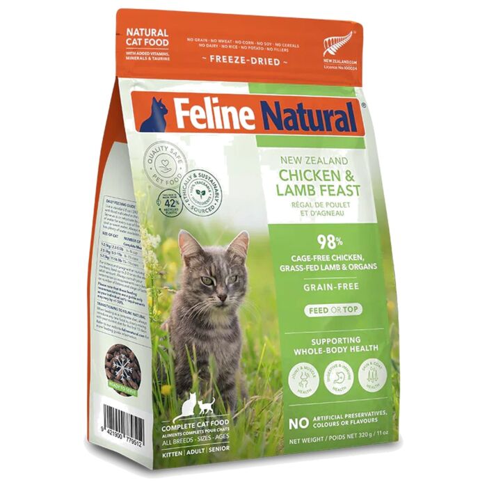 Feline Natural Freeze Dried Cat Food - Chicken & Lamb Feast
