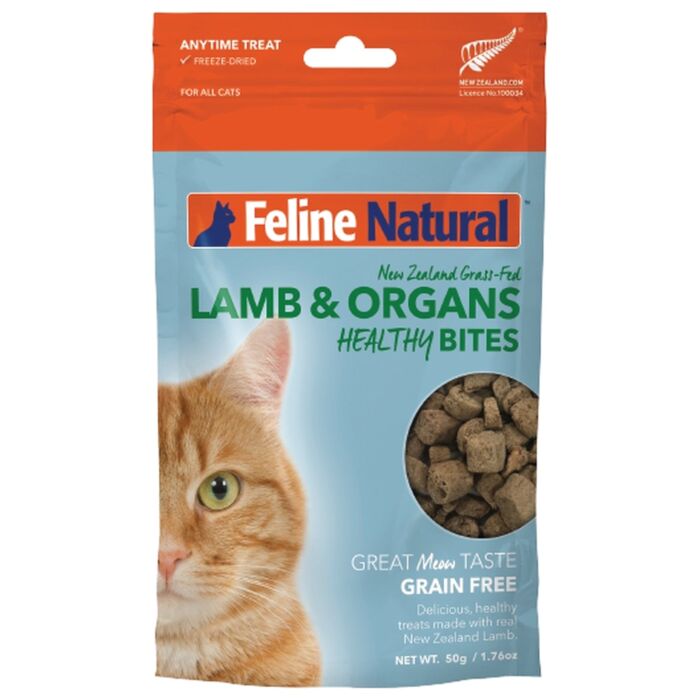 Feline Natural Cat Treat - Freeze Dried Healthy Bites - Lamb 50g